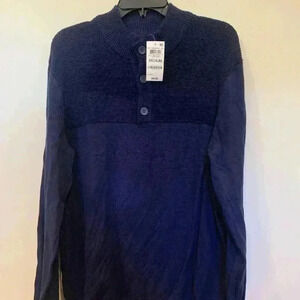 Mens Club Room Button Mock Sweater M NWT -B2